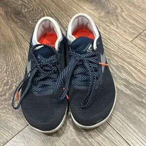 Reebok CrossFit navy blue with orange sneakers size 6